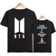 BTS T-Shirt Love Yourself NEW LOGO Blanc Nom