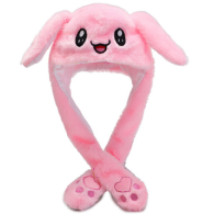 CHAPEAU KAWAII "OREILLES DE DANSE" LAPIN ROSE